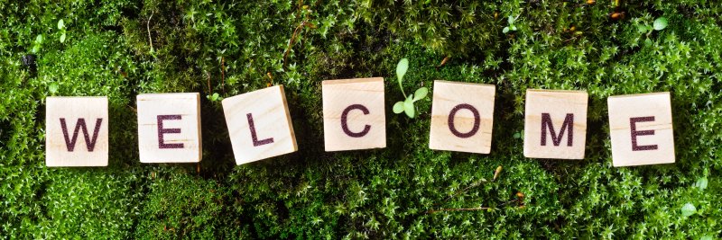 welcome spelled in block letters